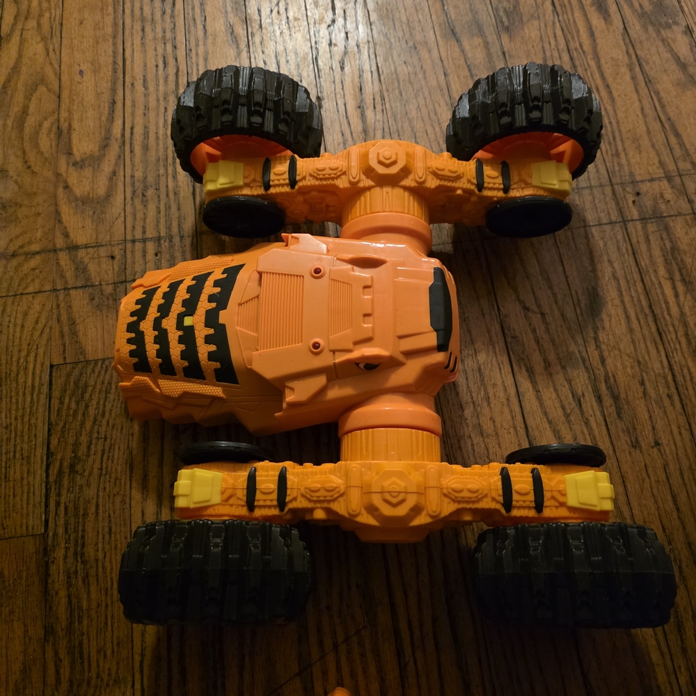 Orange Remote-Controlled Stunt Monster Truck for Kids